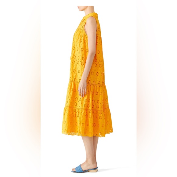 KATE SPADE New York Yellow Eyelet Patio Dress Size Small - Picture 13 of 13